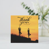 Femmes de Yoga sur Carte de remerciements Arrière  (Debout devant)