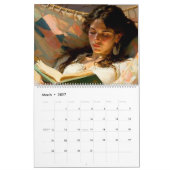Femmes du calendrier Sun 12 mois (pages fractionné (Mar 2027)
