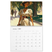 Femmes du calendrier Sun 12 mois (pages fractionné (Jan 2027)