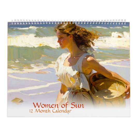 Femmes du calendrier Sun 12 mois (pages fractionné (Protection)