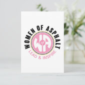 Femmes du Carte de remerciements plat de l'asphalt (Debout devant)