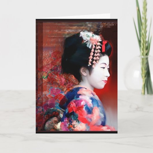 Femmes du monde : Geisha carte pour notes (Devant)