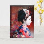 Femmes du monde : Geisha carte pour notes (Fleur jaune)
