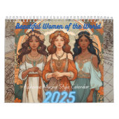 Femmes du monde Mucha Style Calendrier 2025 (Protection)