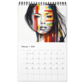 Femmes en détail Calendrier 12 mois (pages simples (Feb 2026)