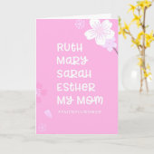 Femmes Fidèles de la Bible Carte de la Fête des Mè (Fleur jaune)