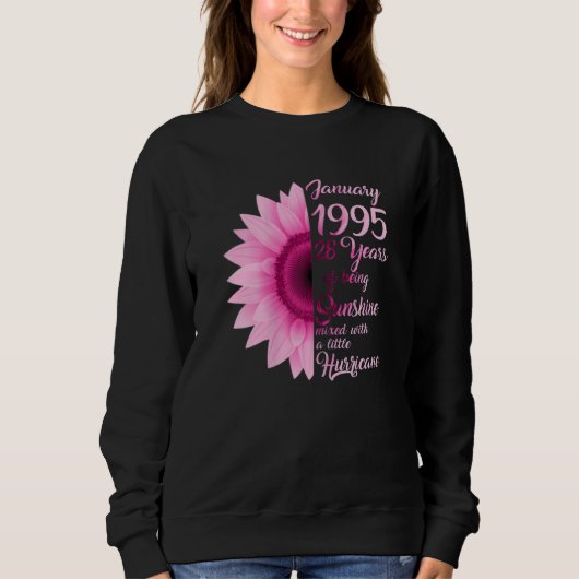 Femmes Janvier Fille 1995 TShirt 28 ans 28e (Devant)
