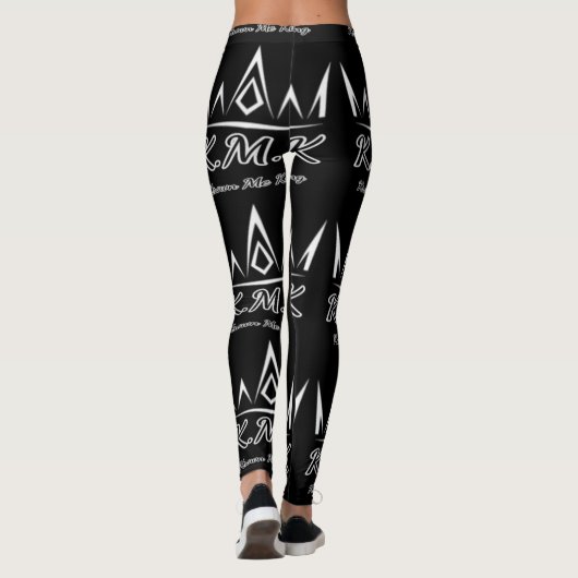Femmes K.M.K. Leggings noirs (Dos)