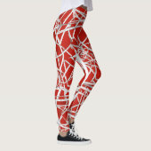 femmes leggings avec vagues rouges et blanches (Droite)