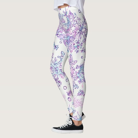 FEMMES LEGGINGS IMPRIMÉE CONCEPTION FLORALE (Gauche)