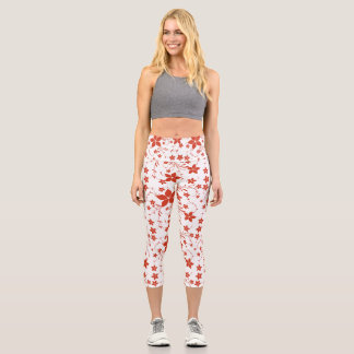 Femmes Leggings Nature Art, Femmes Capri Floral Ar