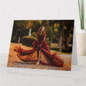 femmes magnifiques avec carte de voeux pliée autom (Devant)