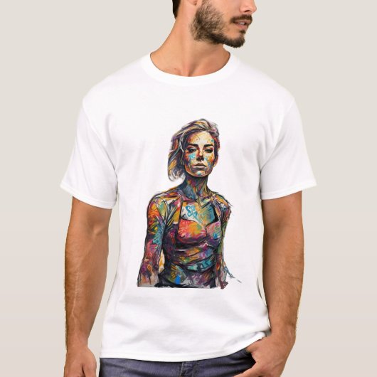 femmes peignant un t-shirt (Devant)