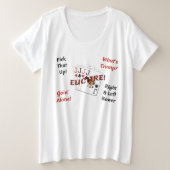 Femmes plus le T-shirt de base de taille - Euchre (Design devant)