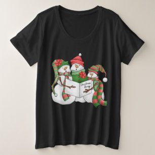 Femmes plus le T-shirt de bonhomme de neige