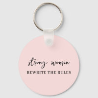 Femmes Sage | Porte-clés Citation Féministe Rose