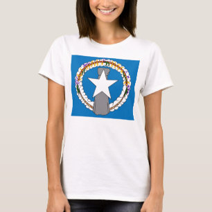 Femmes TShirt avec le drapeau des îles Mariannes d