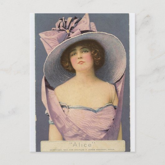 Femmes victoriennes en robe violette carte postale (Devant)