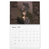 Femmes vintages de calendrier mural dans des (Feb 2027)