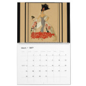 Femmes vintages de calendrier mural dans des (Mar 2027)