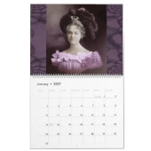 Femmes vintages de calendrier mural dans des (Jan 2027)