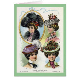 Femmes vintages utilisant des casquettes