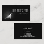 Femmes Yoga Pose Fitness Carte de visite foncé (Devant / Derrière)