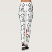Femmes Yoga Stretch Leggings Orange Flower (Dos)