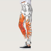 Femmes Yoga Stretch Leggings Orange Flower (Gauche)