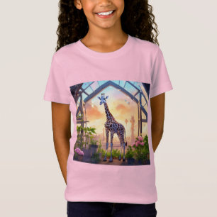 Fence Friends - T-shirt Giraffes Cartoon