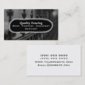 Fence Photo Visitekaartje (Voorkant / Achterkant)