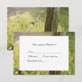 Fencepost, Barbed Wire Rustic rsvp met envelop Kaartje (Voorkant / Achterkant)