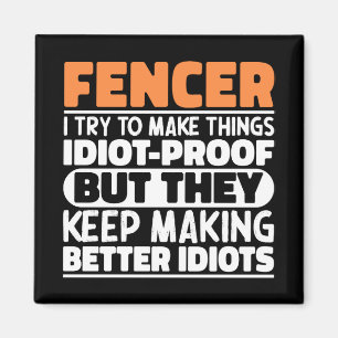 Fencer Ik probeer dingen grappig te maken schermen Magneet