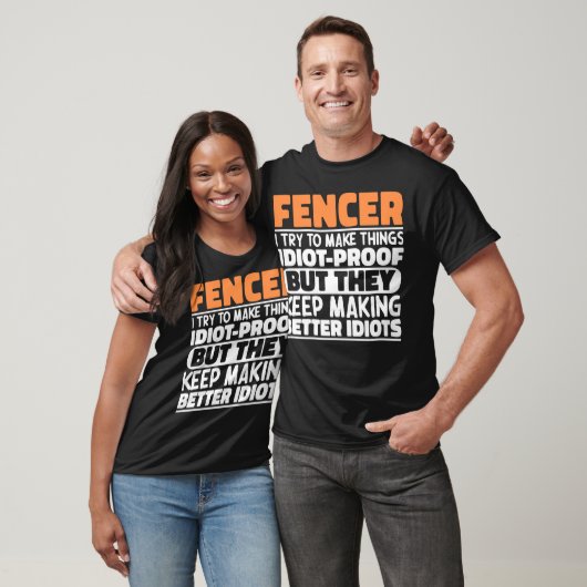 Fencer Ik probeer dingen grappig te maken schermen T-shirt (Unisex)