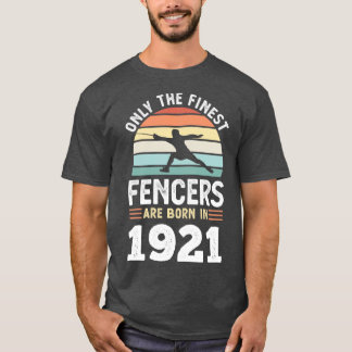 Fencers geboren in 1921 100th Birthday fencing Gif T-shirt