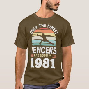 Fencers, geboren in 1981 40th Birthday fencing Gif T-shirt