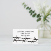 Fencing Barb Wire Design Fence Company Visitekaartje (Staand voorkant)