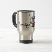 Fencing Booth Travel Mug Reisbeker (Voorkant links)