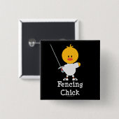 Fencing Chick Button (Voorkant /achterkant)