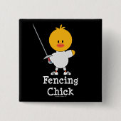 Fencing Chick Button (Voorkant)