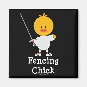 Fencing Chick Magnet Magneet
