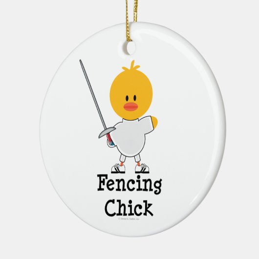 Fencing Chick Ornament (Links)