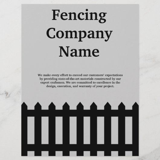 Fencing Company Business Flyer (Voorkant)
