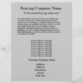 Fencing Company Business Flyer (Achterkant)