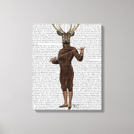 Fencing Deer Volledig 3 Canvas Afdruk (Voorkant)