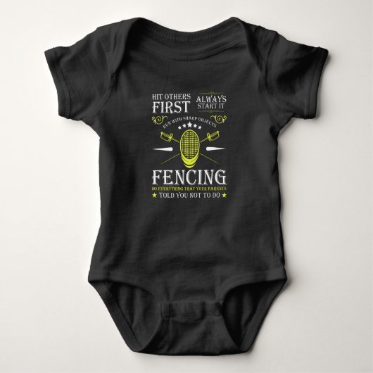 Fencing Degen Sport Fencing Duel Romper (Voorkant)
