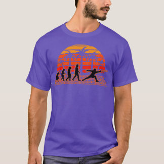 Fencing Evolution Sunset Fencer Fechtsport Epee T-shirt
