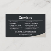 Fencing Fence Builder Repair Professional Visitekaartje (Achterkant)