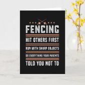 Fencing Fence Funny Saber Gift for Fence Lovers Kaart (Gele Bloem)