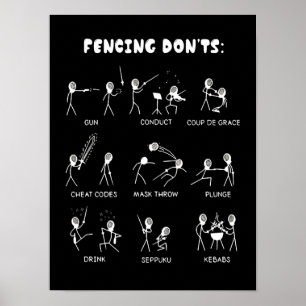 Fencing Gift   I Always Win All Match Poster